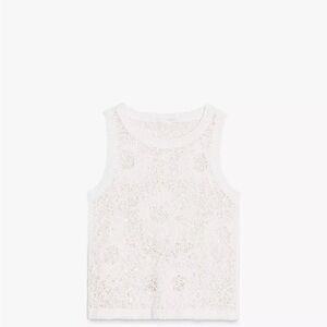 Zara White Lace Tank Top